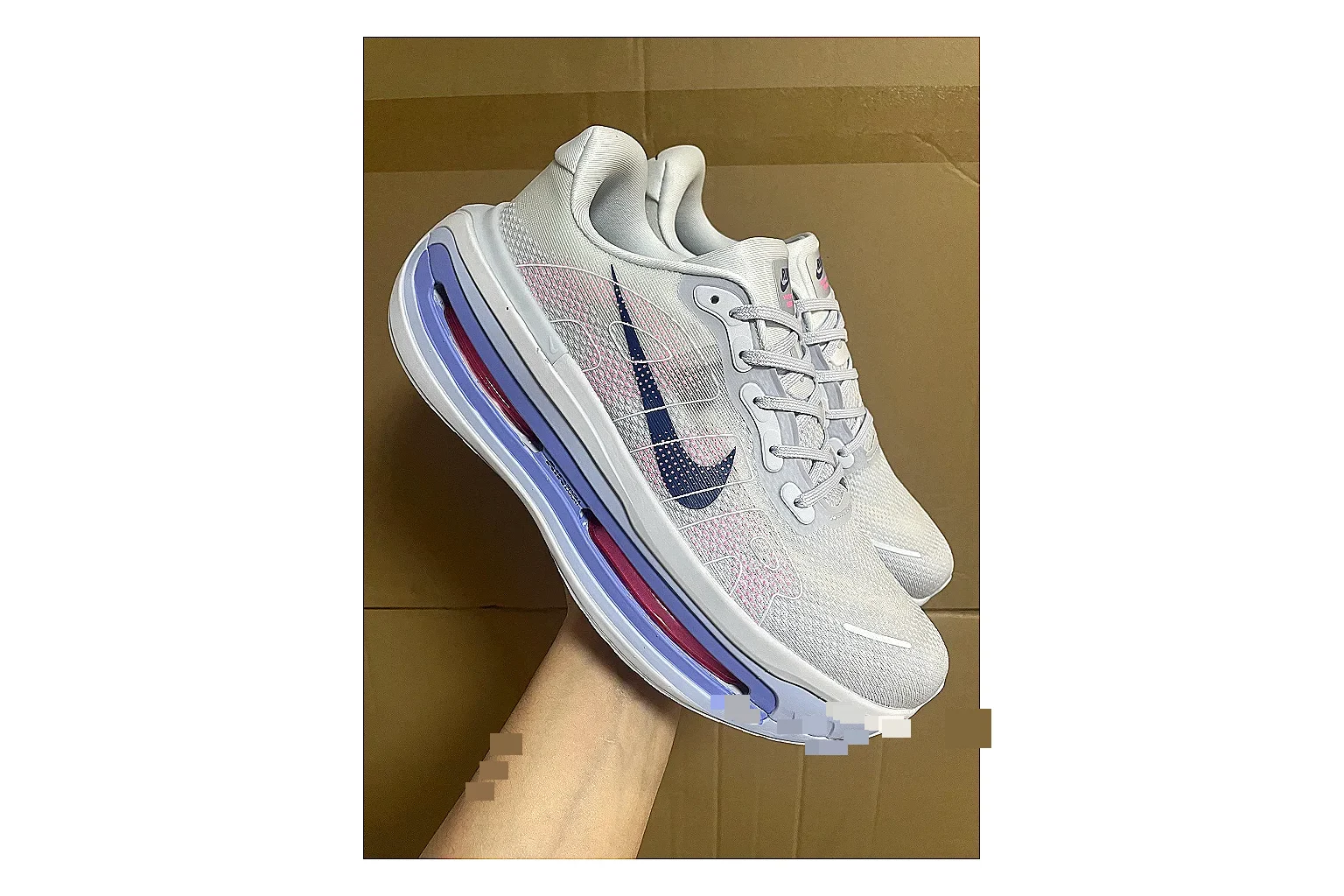 Asics Gel Runner White Purple comparison photo showing white mesh-leather runner upper, purple Asics accents, retro running shape, and cushioned sole