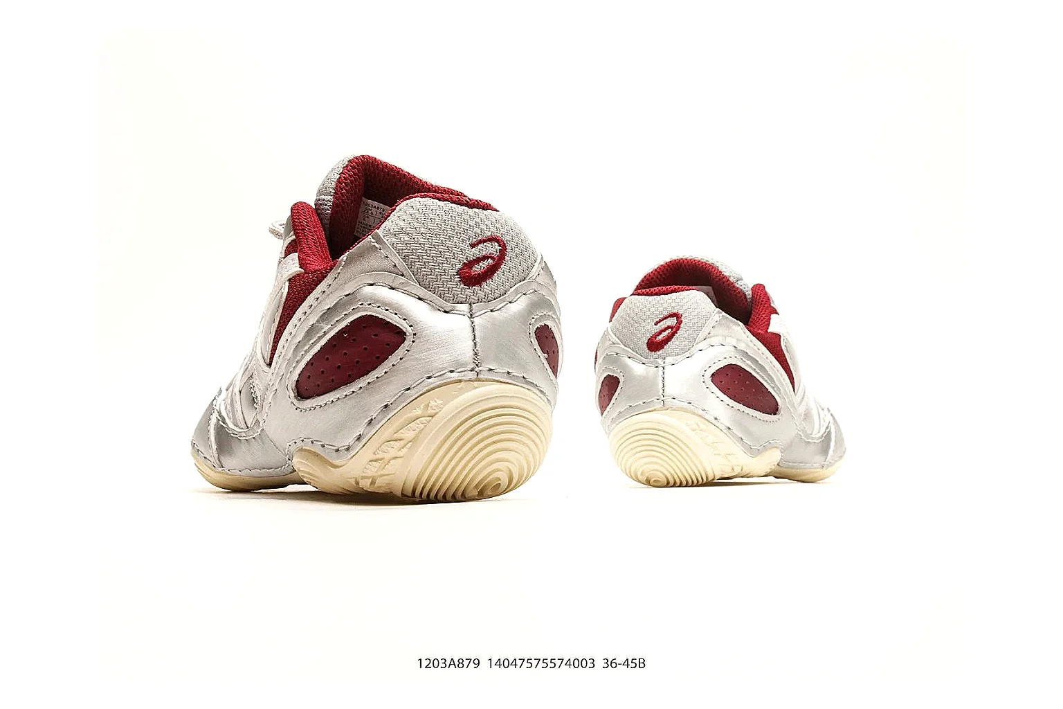 Asics Gel Runner White Red comparison photo showing white mesh-leather runner upper, red Asics accents, retro gel-runner shape, and cushioned sole thumbnail 3