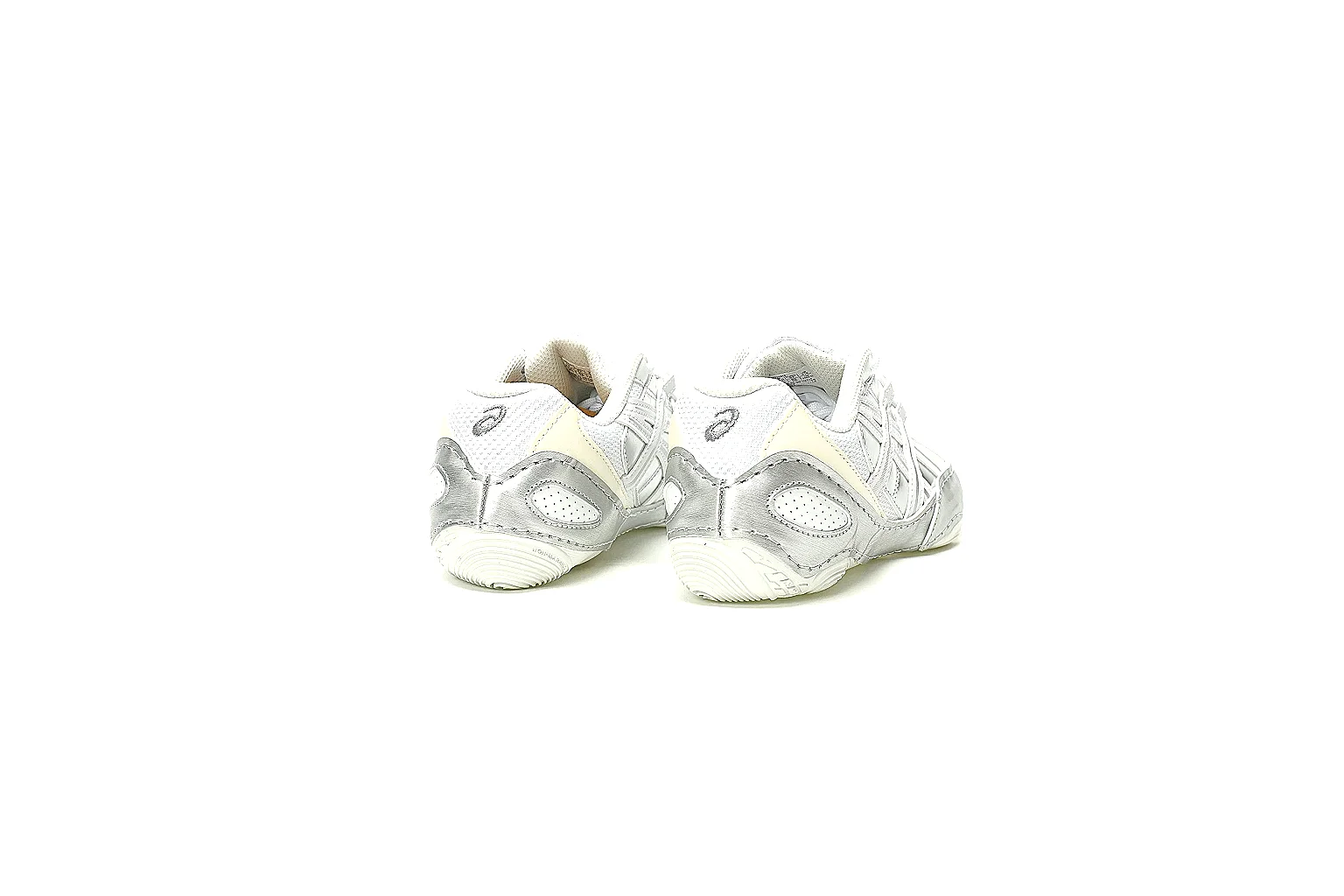 ASICS white silver runner gallery with side heel outsole and pair QC angles thumbnail 5