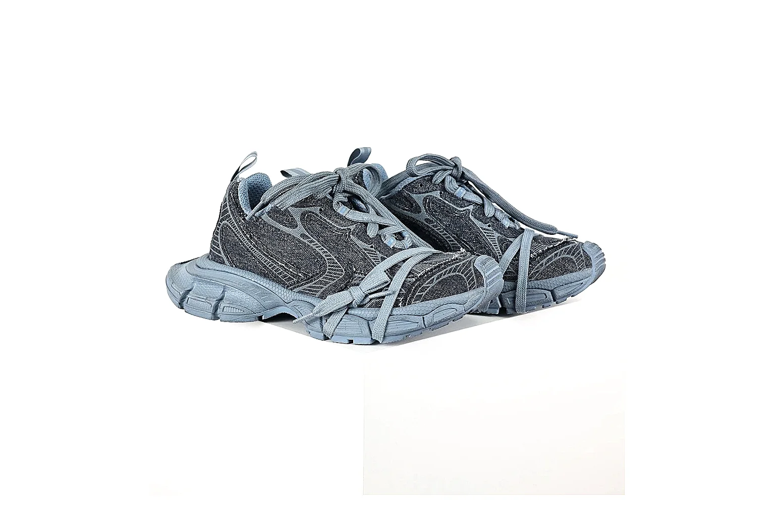 Balenciaga Runner Gray Blue Sneaker 3381 comparison gallery with QC evidence