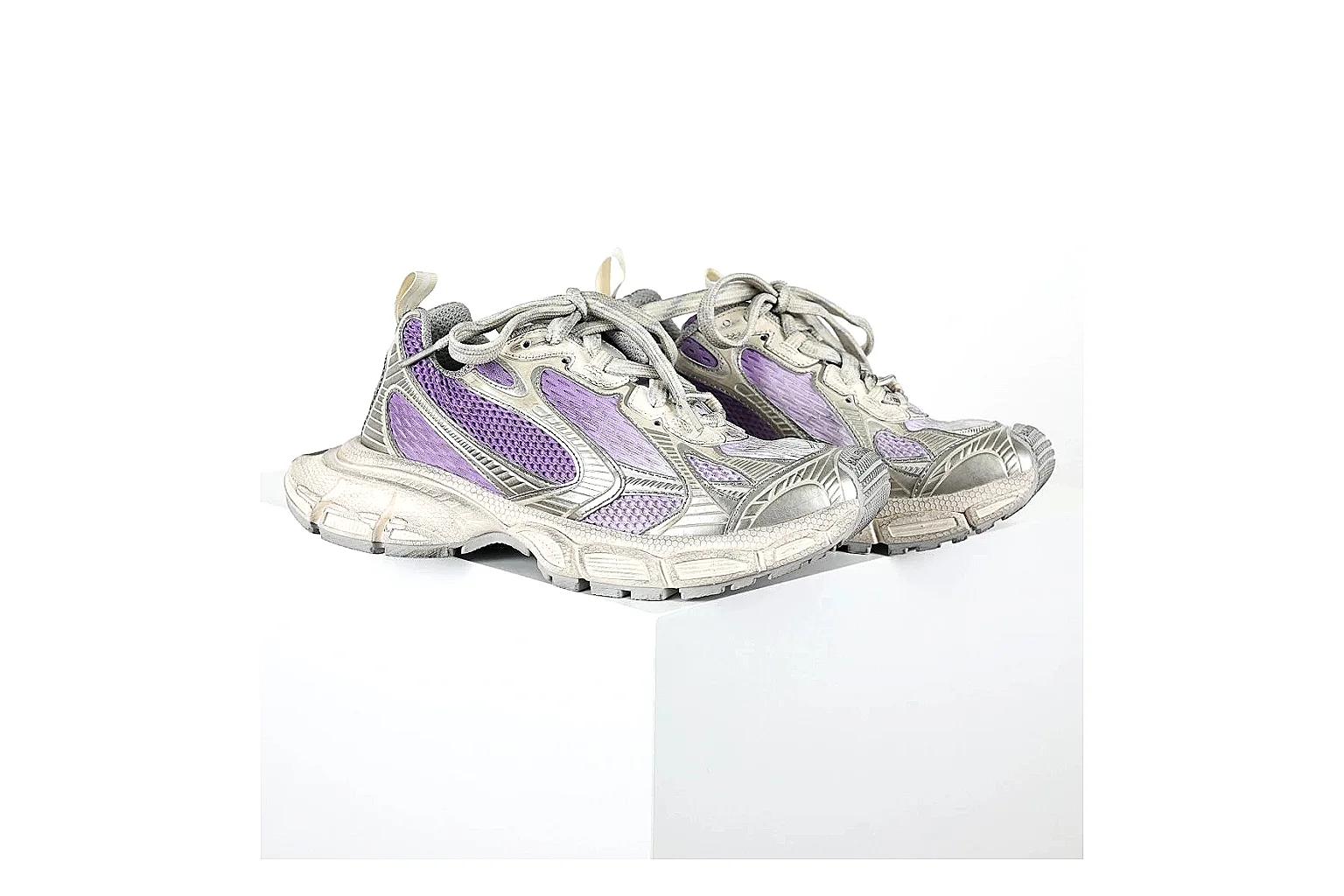 kakoscout.com Balenciaga Track Silver Purple comparison signal card six-photo gallery