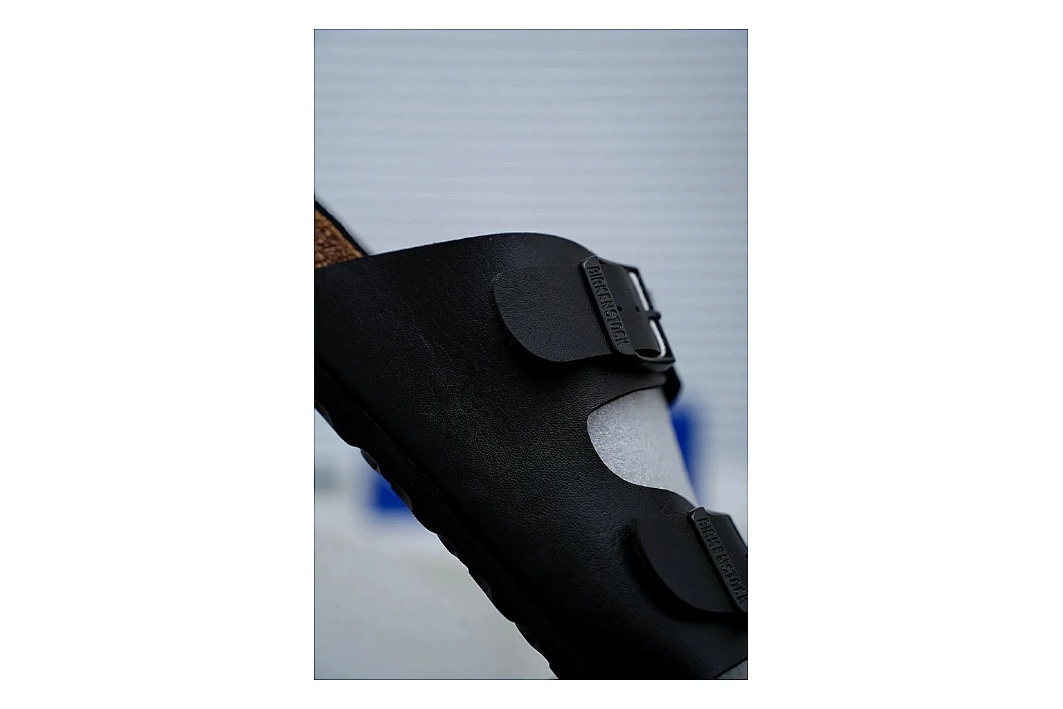 Birkenstock Arizona Black Cork Slide comparison signal image with adjustable buckles, contoured footbed and dark outsole for versatile casual looks thumbnail 3