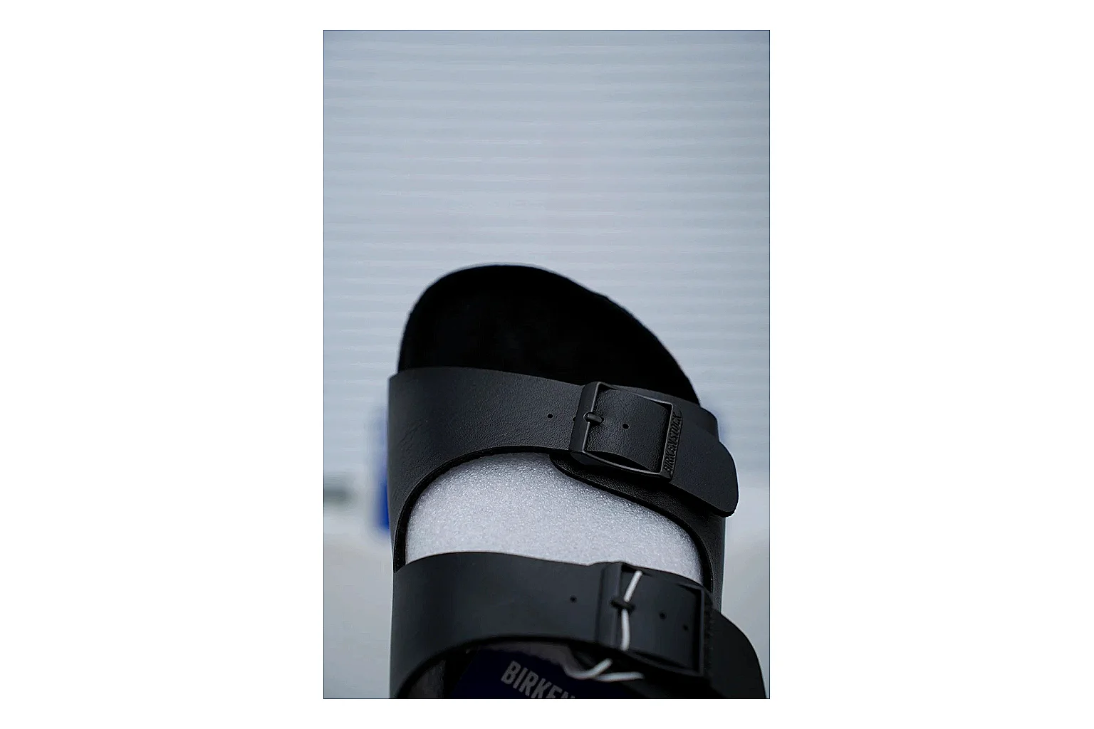 Birkenstock Arizona Black Cork Slide comparison signal image with adjustable buckles, contoured footbed and dark outsole for versatile casual looks thumbnail 5