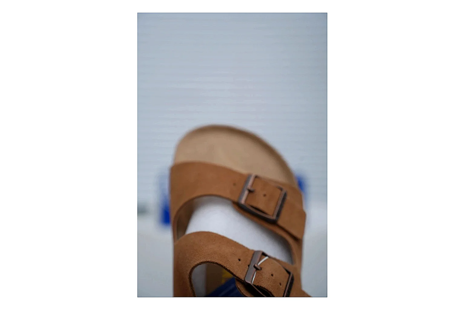 Birkenstock Arizona Tan Cork Slide comparison signal image with warm brown upper, adjustable buckles and contoured footbed for easy casual outfits thumbnail 5