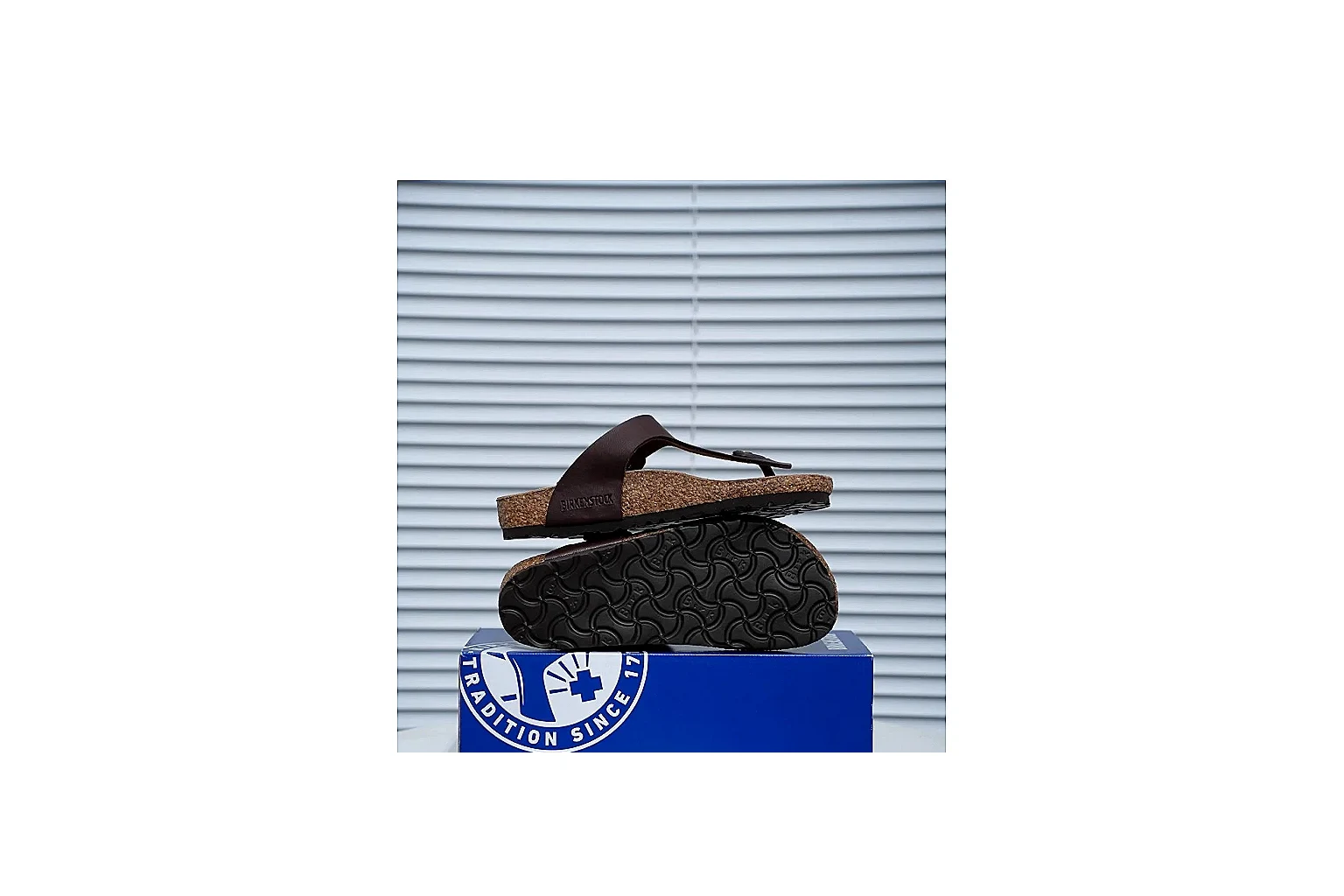 Birkenstock Boston Mocha Cork Clog comparison signal image with closed toe, suede-look upper, side buckle and contoured footbed for relaxed year-round styling thumbnail 2