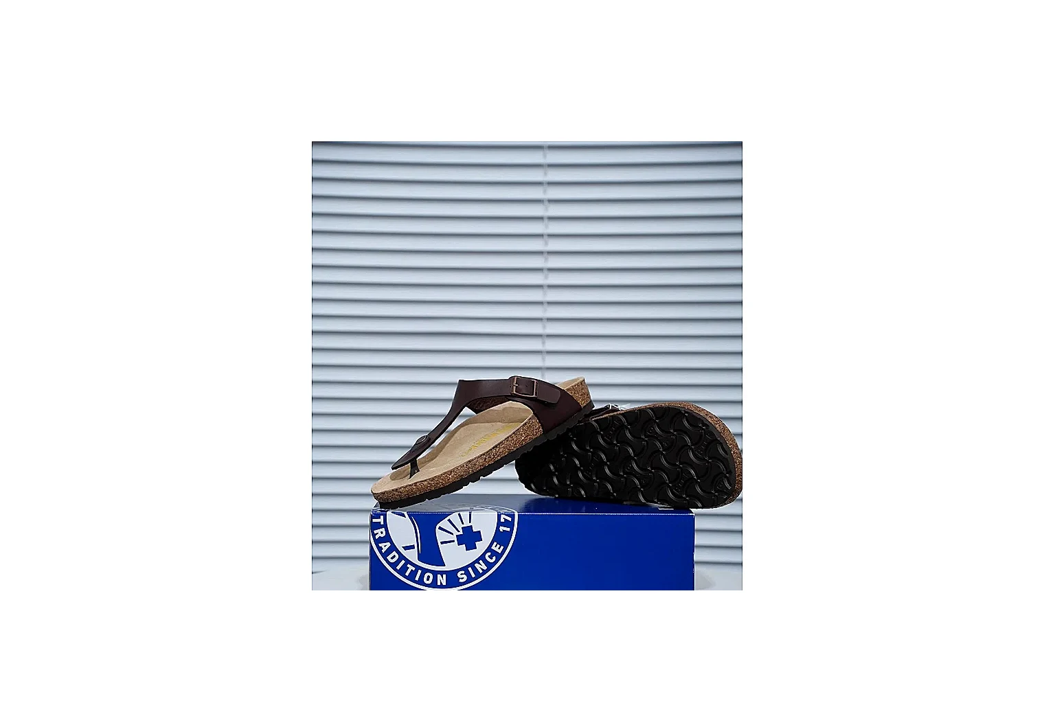 Birkenstock Boston Mocha Cork Clog comparison signal image with closed toe, suede-look upper, side buckle and contoured footbed for relaxed year-round styling thumbnail 6