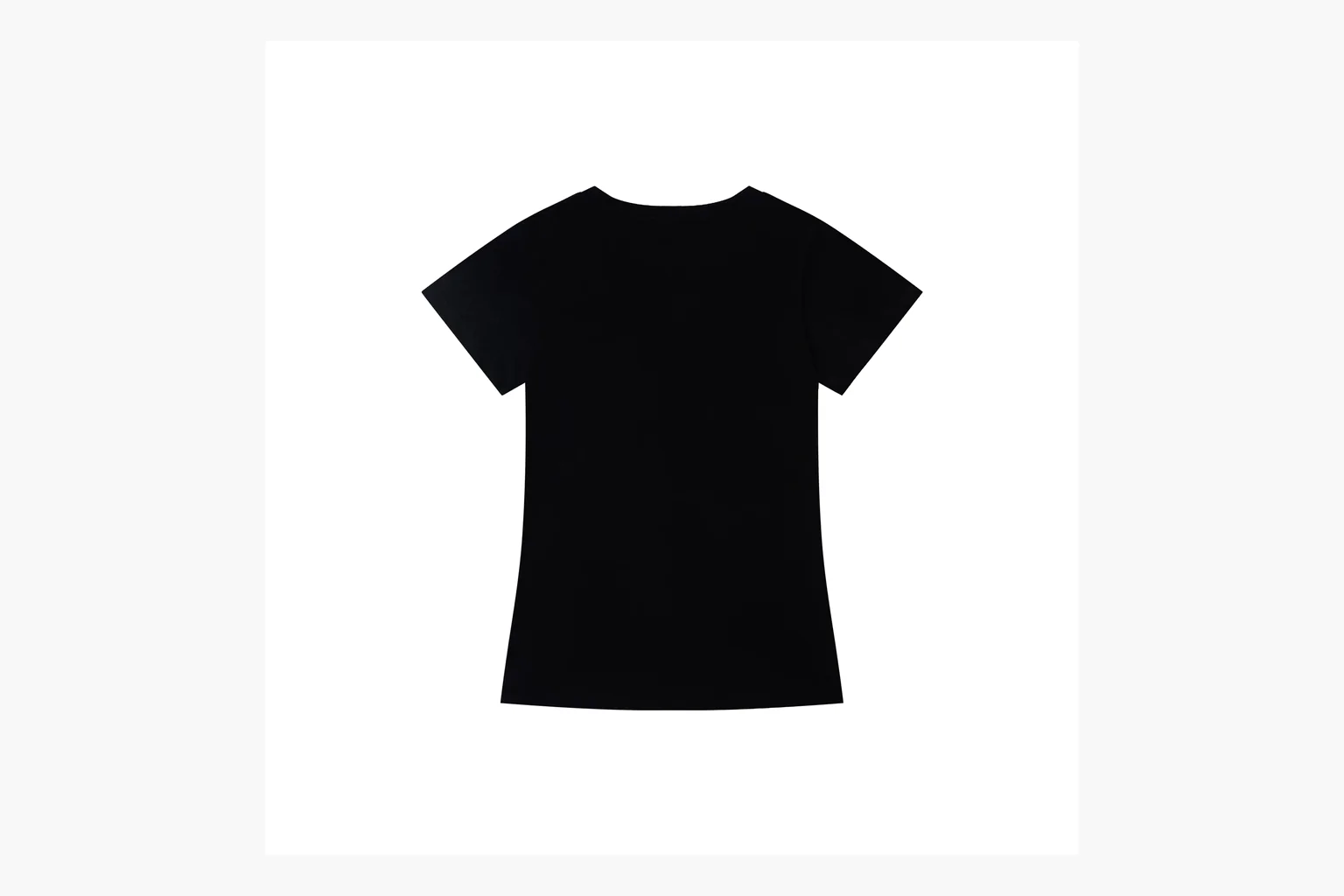 Calvin Klein black V-neck tee comparison image with print thumbnail 6