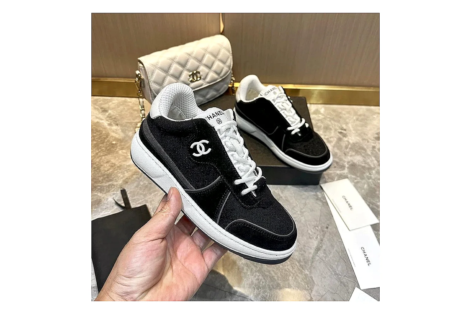 Kako Scout comparison images for Chanel Black Runner Sneaker thumbnail 3