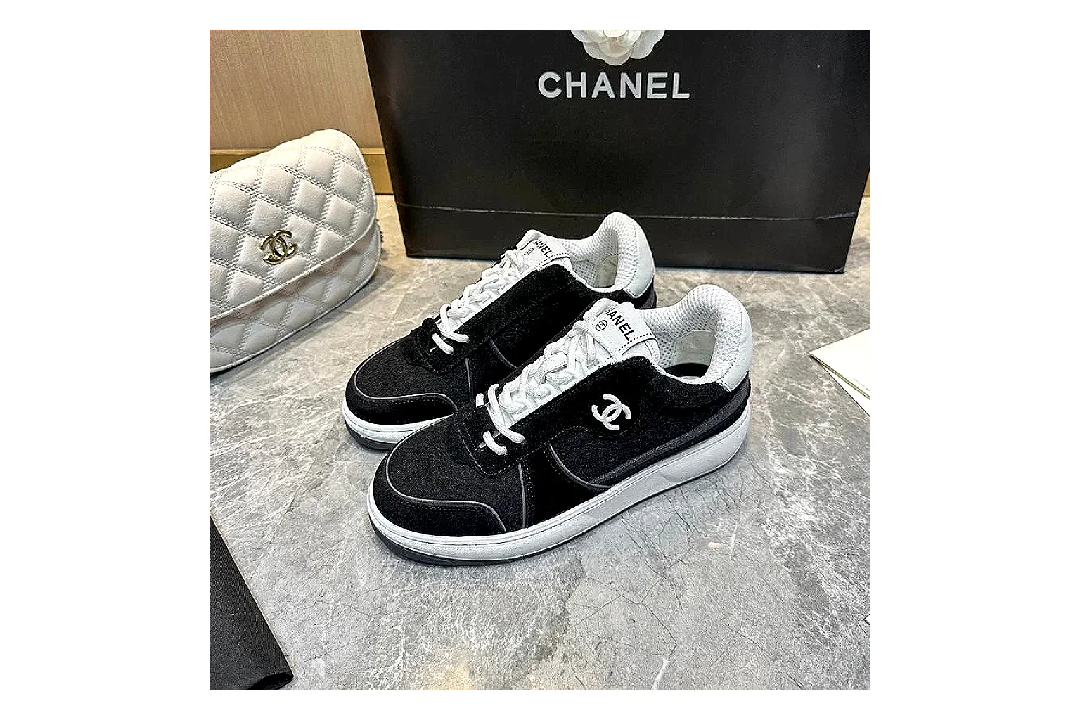 Kako Scout comparison images for Chanel Black Runner Sneaker thumbnail 6