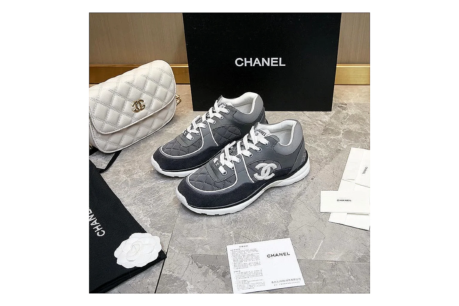 Kako Scout comparison images for Chanel Black Runner Sneaker
