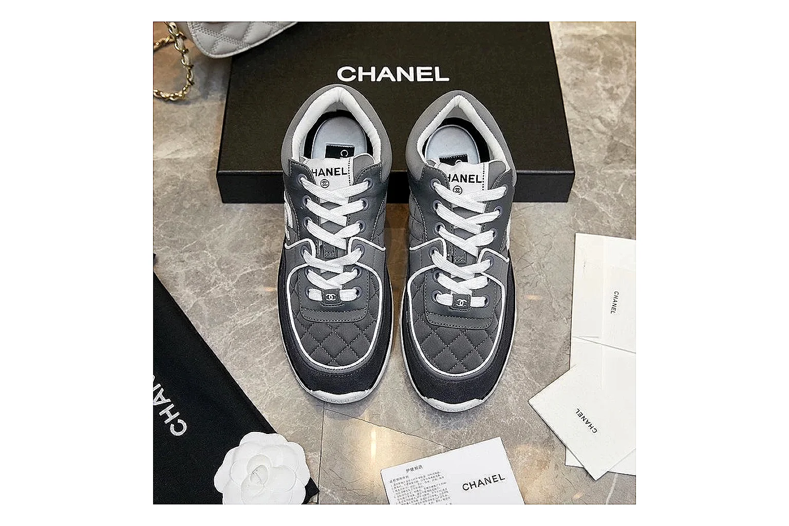 Kako Scout comparison images for Chanel Black Runner Sneaker thumbnail 5