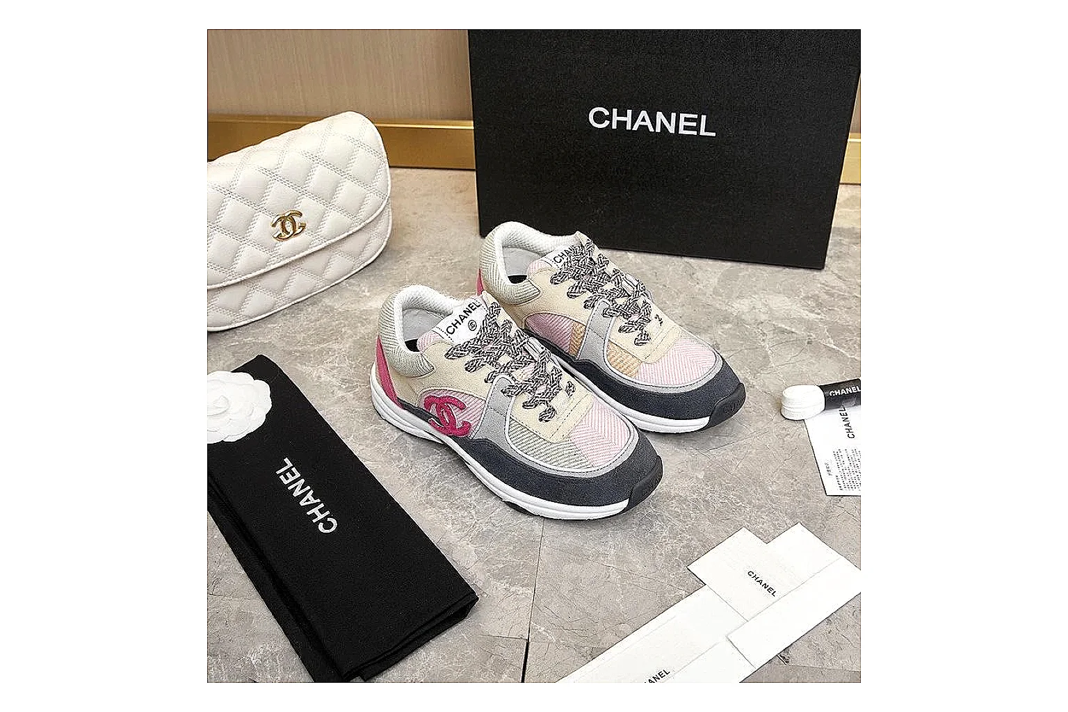 Kako Scout comparison images for Chanel Black Runner Sneaker