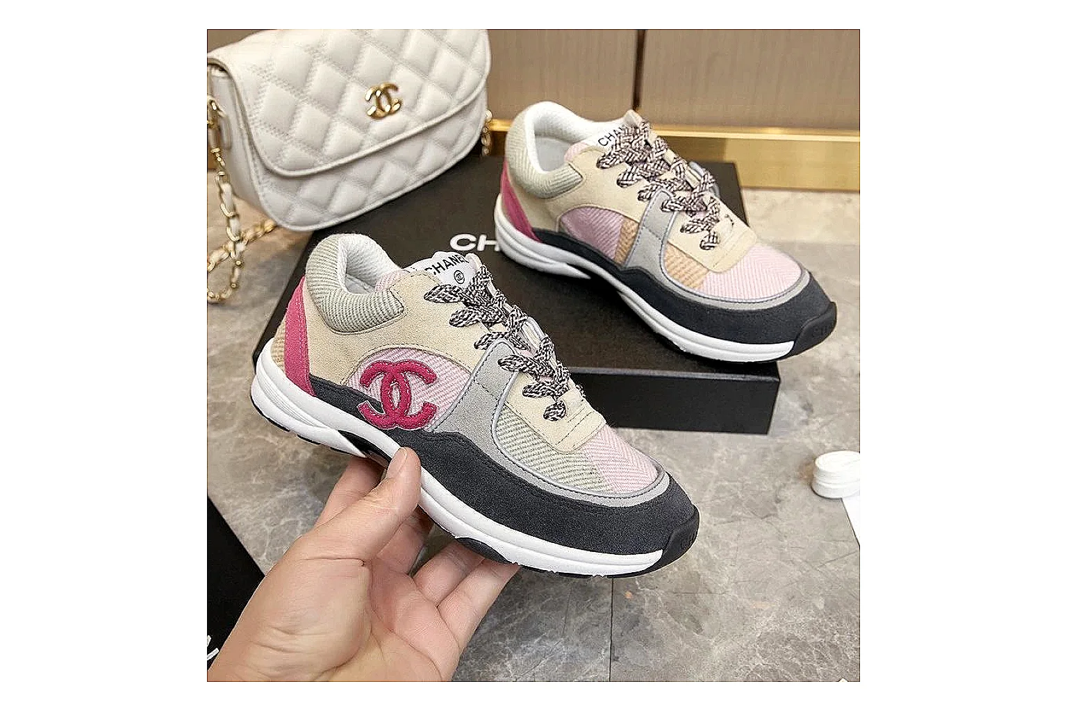 Kako Scout comparison images for Chanel Black Runner Sneaker thumbnail 4