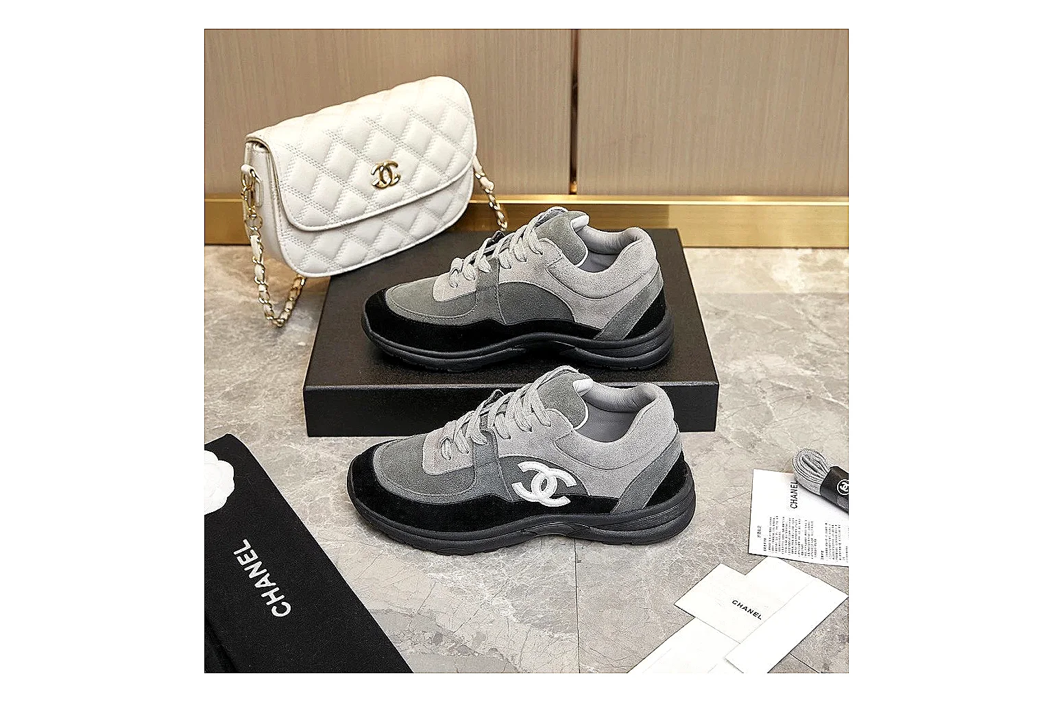 Kako Scout comparison images for Chanel Black Runner Sneaker thumbnail 3