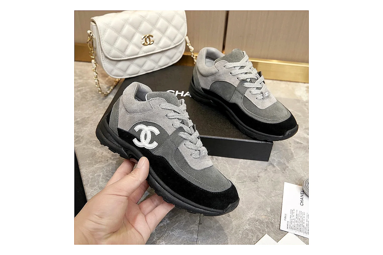 Kako Scout comparison images for Chanel Black Runner Sneaker thumbnail 4