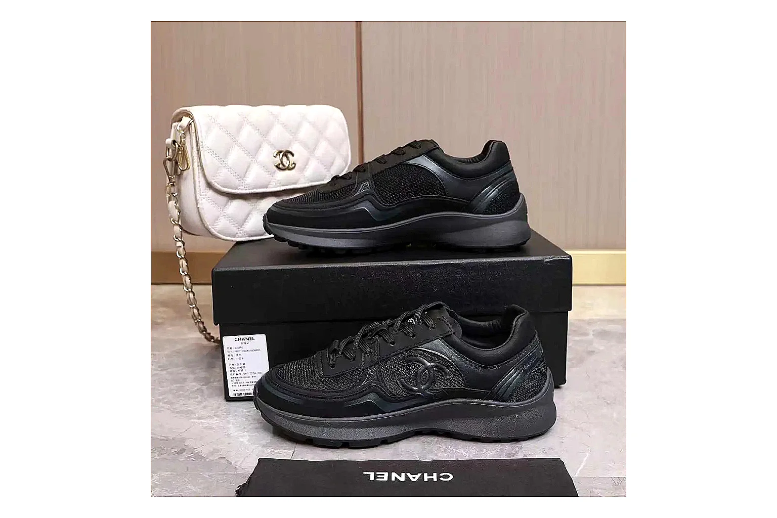Kako Scout comparison images for Chanel Black Runner Sneaker thumbnail 4