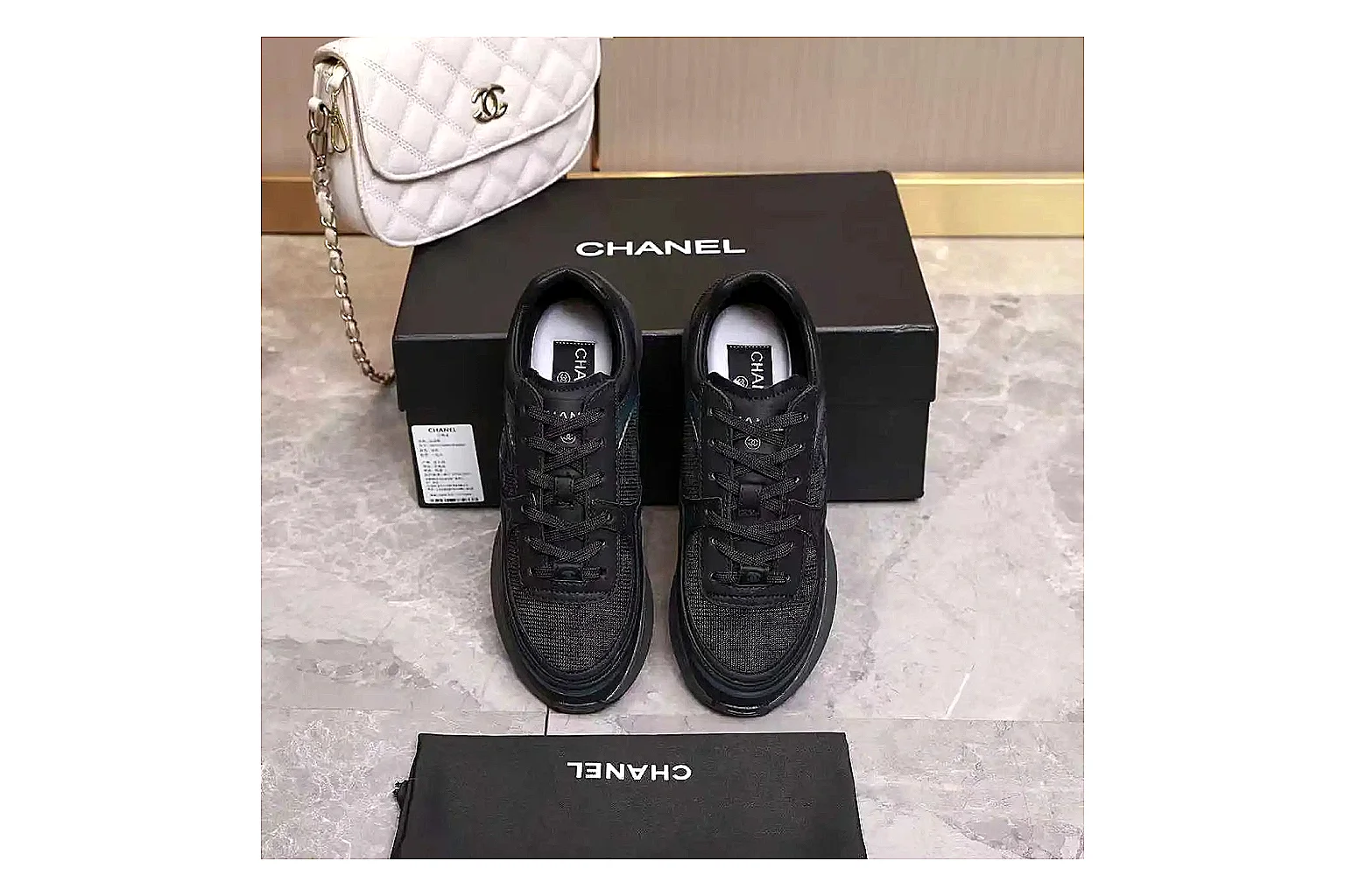 Kako Scout comparison images for Chanel Black Runner Sneaker thumbnail 5