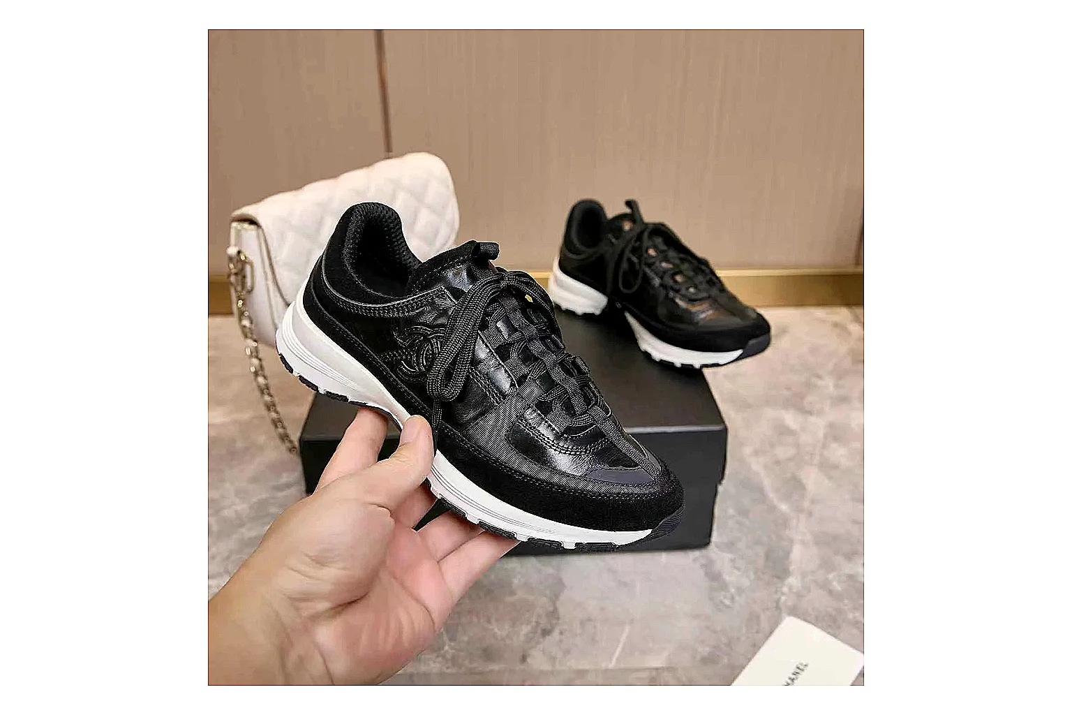 Kako Scout comparison images for Chanel Black Runner Sneaker thumbnail 3