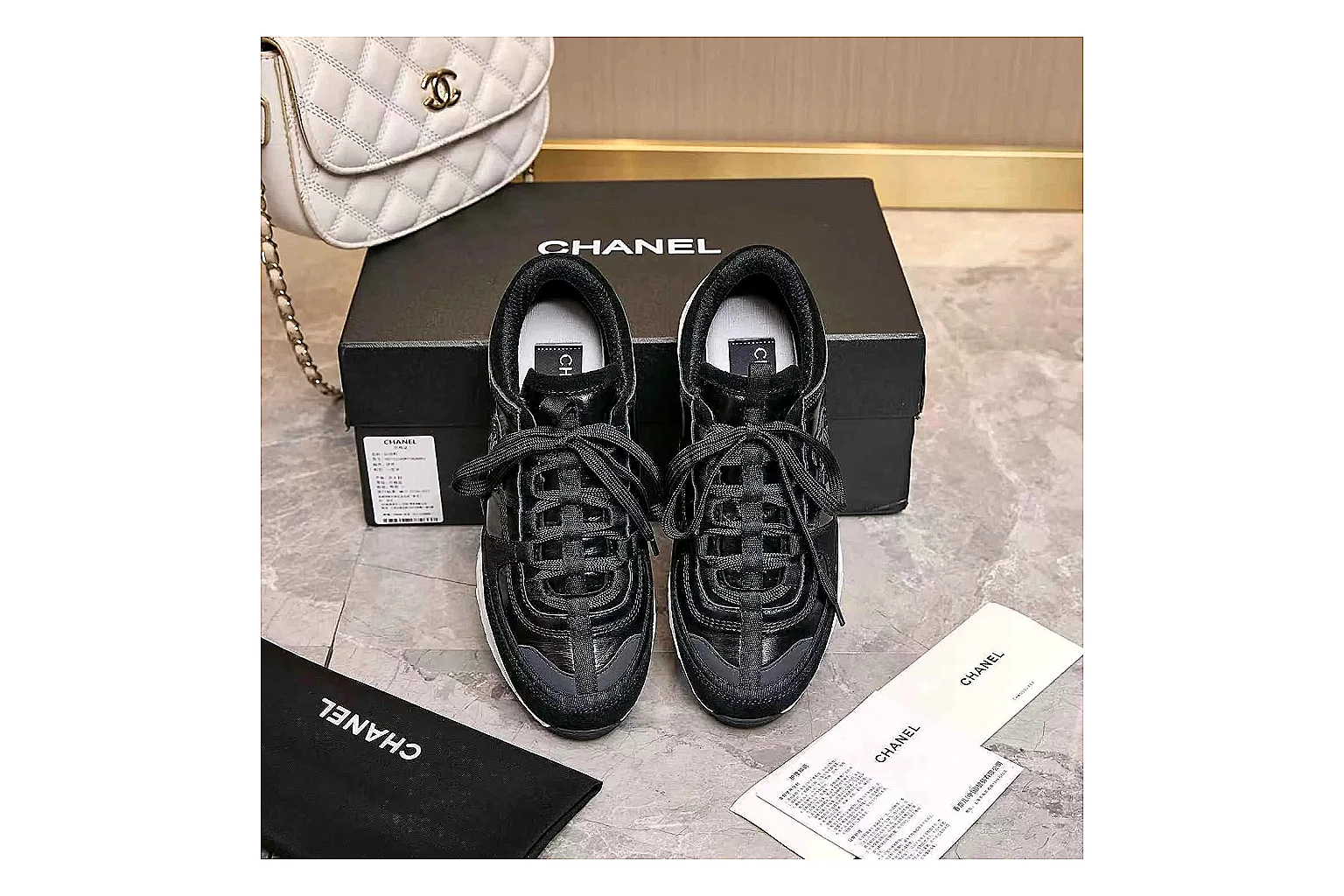 Kako Scout comparison images for Chanel Black Runner Sneaker thumbnail 5