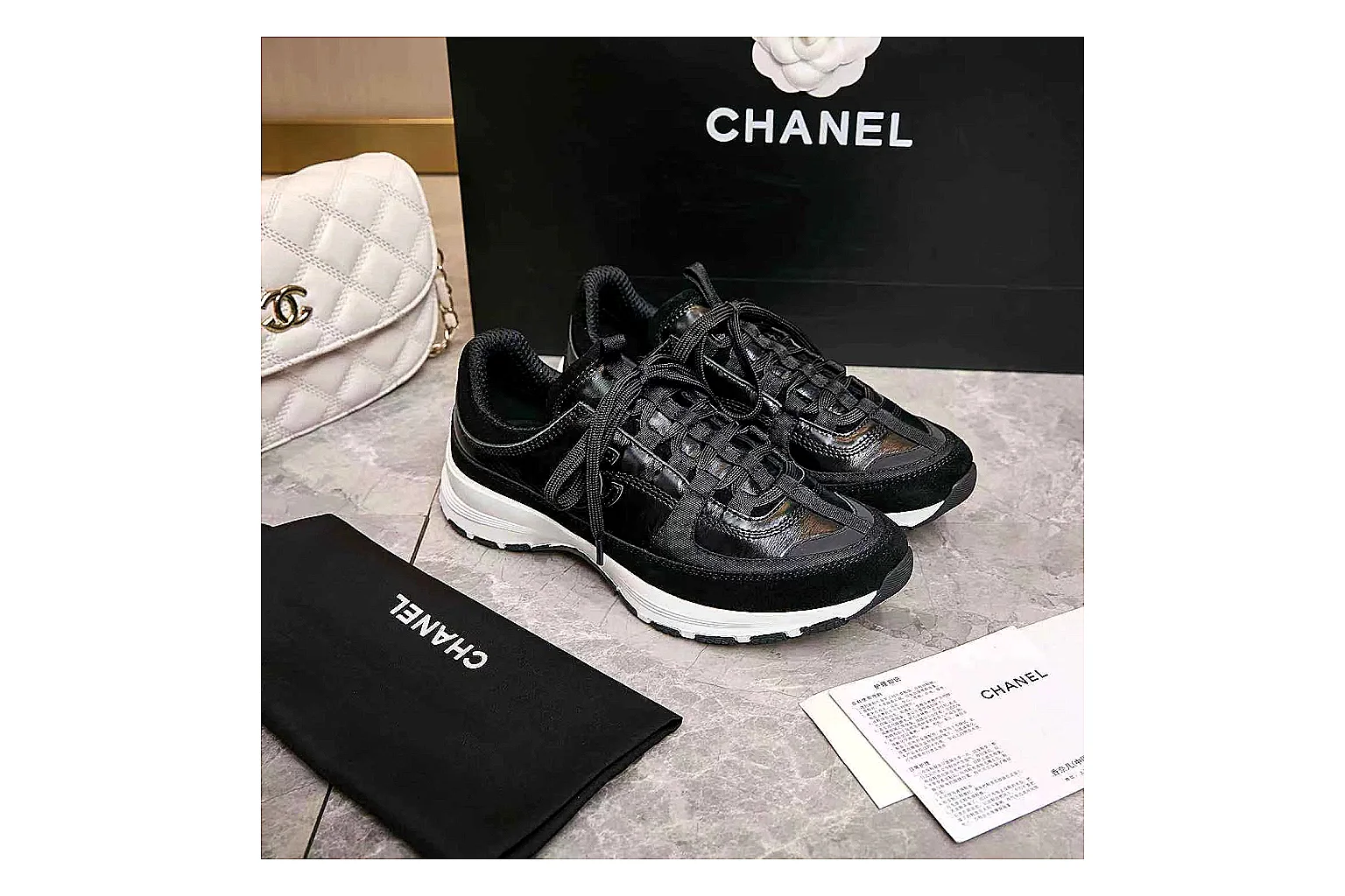 Kako Scout comparison images for Chanel Black Runner Sneaker thumbnail 6