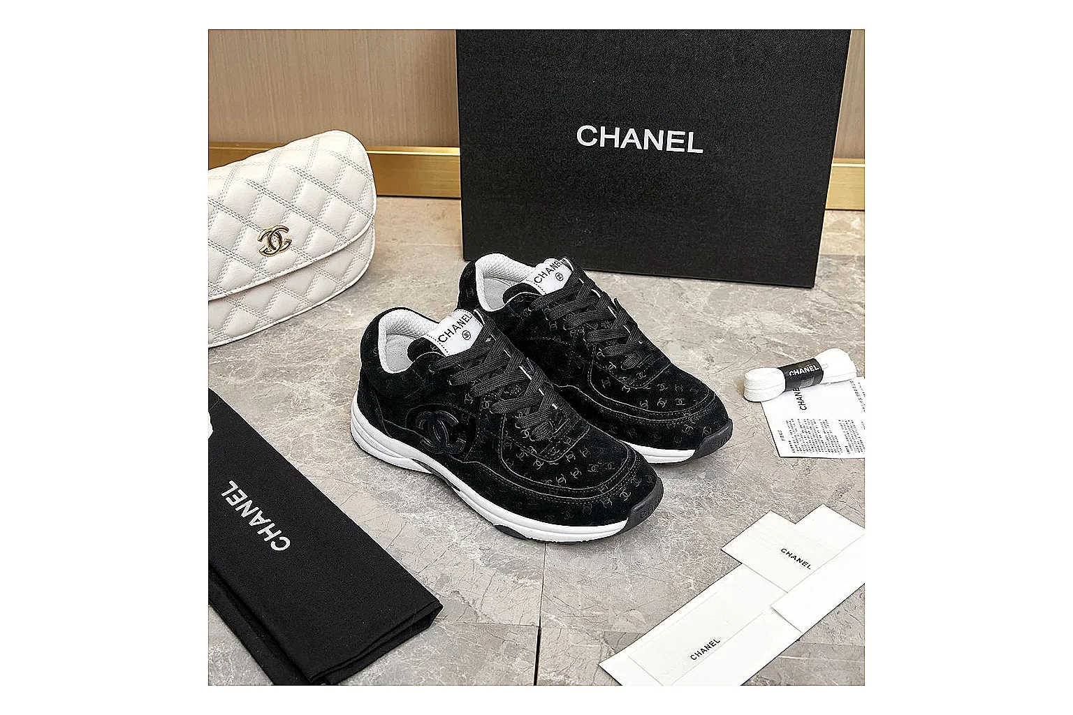 Kako Scout comparison images for Chanel Black Runner Sneaker