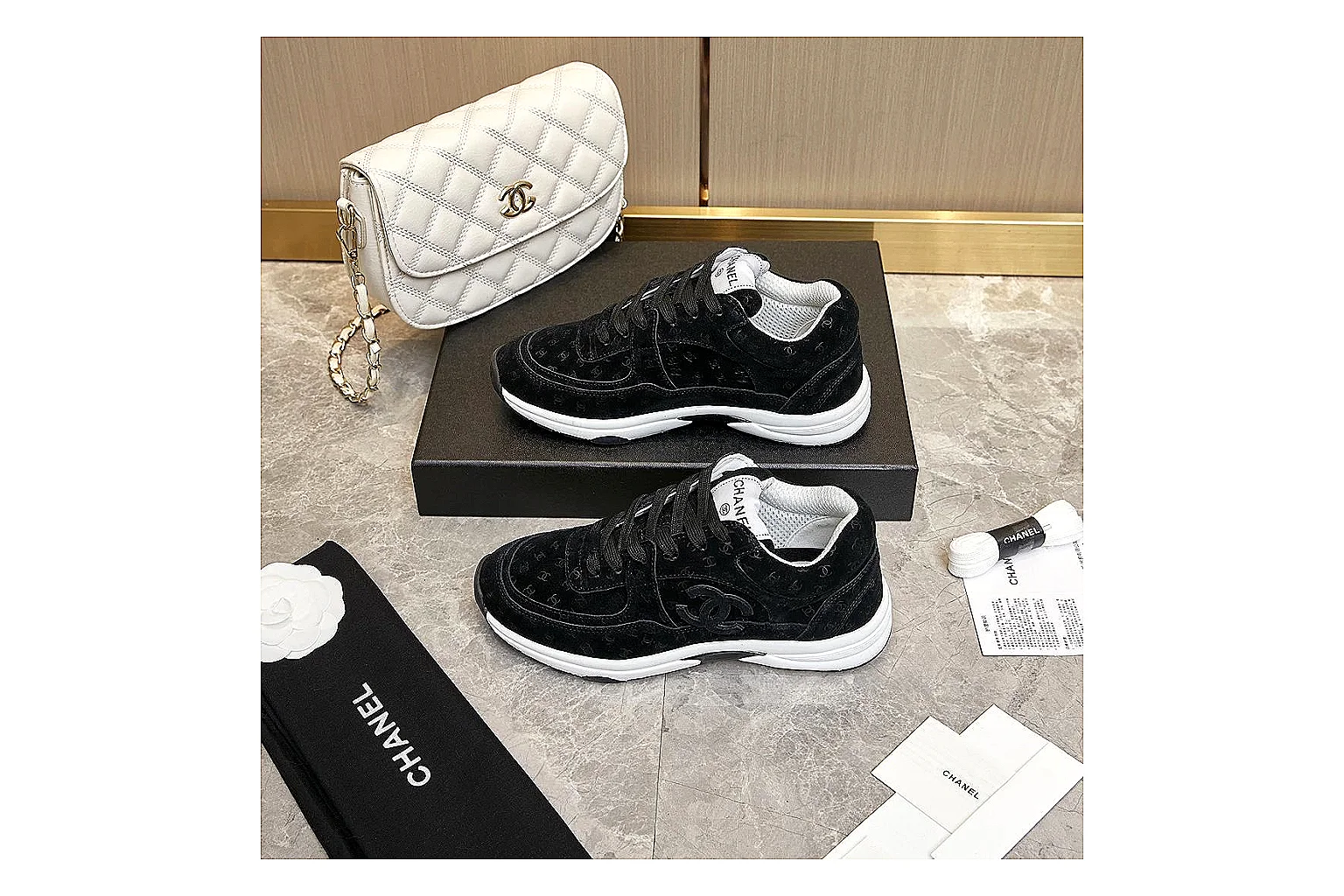 Kako Scout comparison images for Chanel Black Runner Sneaker thumbnail 3
