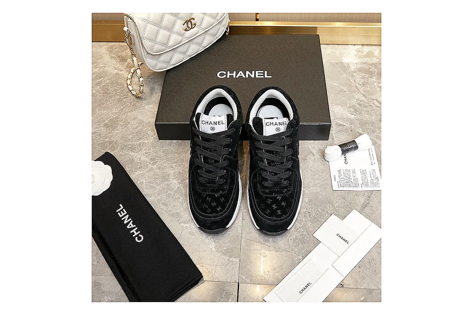 Kako Scout comparison images for Chanel Black Runner Sneaker thumbnail 5