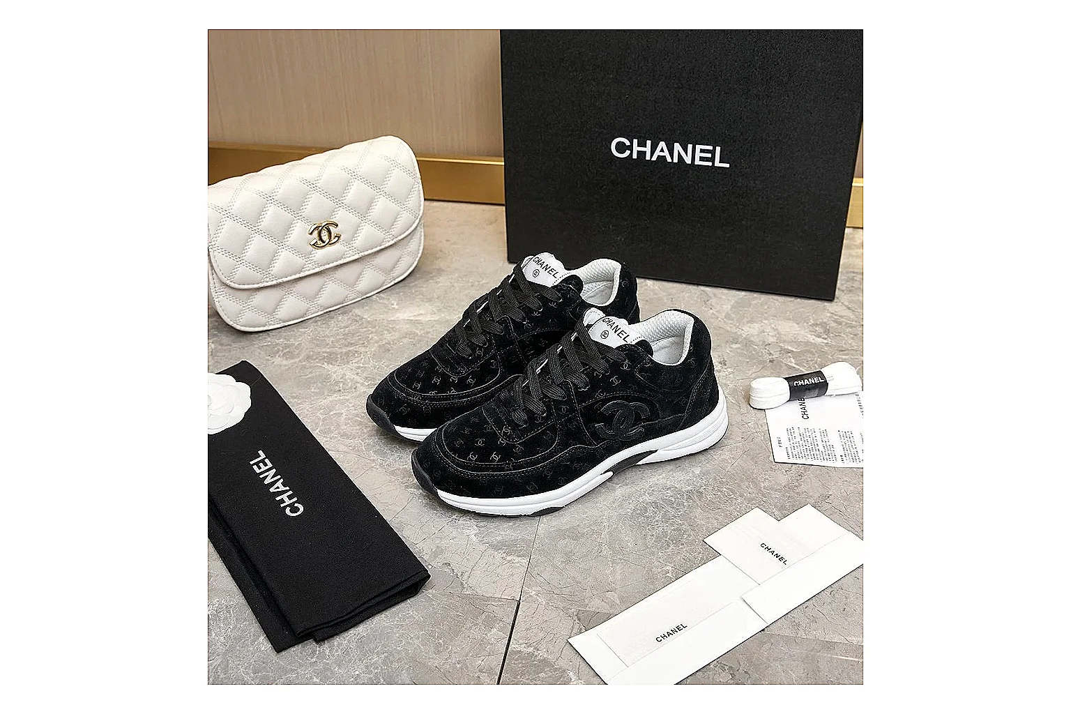 Kako Scout comparison images for Chanel Black Runner Sneaker thumbnail 6