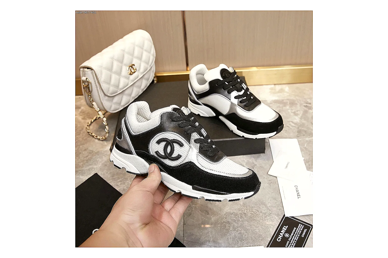 Kako Scout comparison images for Chanel Black White Runner Sneaker thumbnail 3