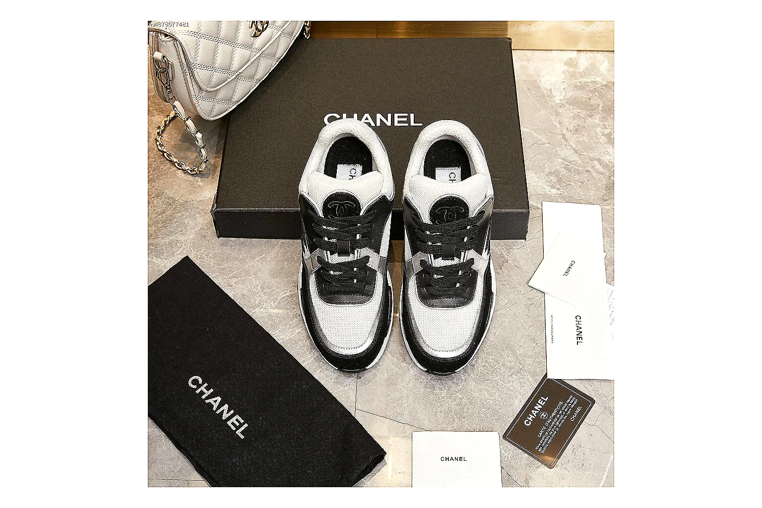 Kako Scout comparison images for Chanel Black White Runner Sneaker thumbnail 5