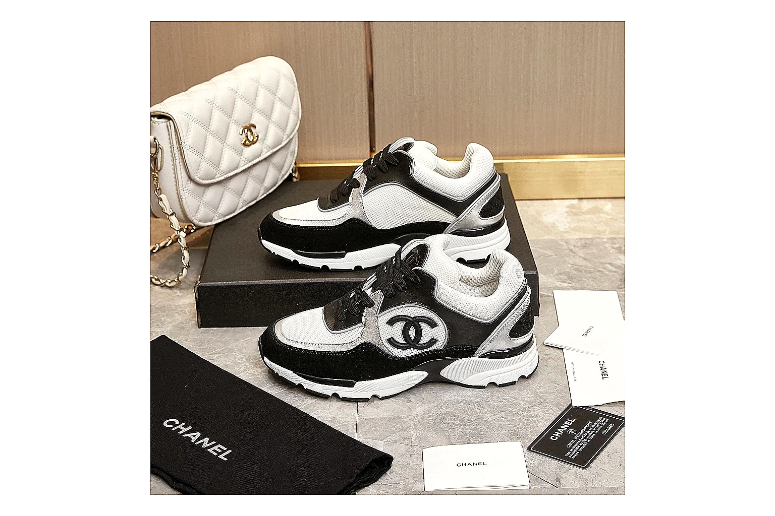 Kako Scout comparison images for Chanel Black White Runner Sneaker thumbnail 3