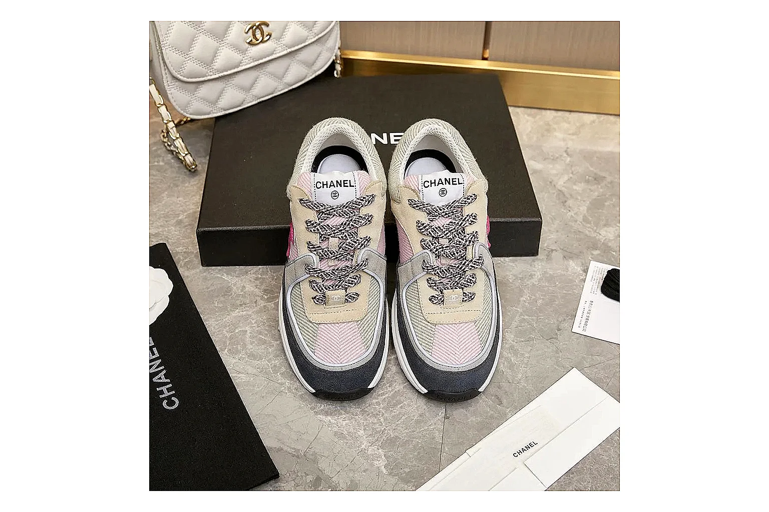 Kako Scout comparison images for Chanel Black White Runner Sneaker thumbnail 3