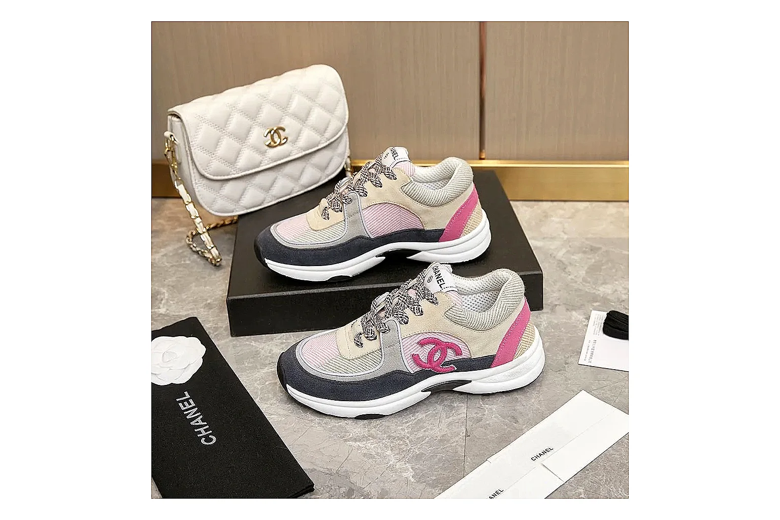 Kako Scout comparison images for Chanel Black White Runner Sneaker thumbnail 5
