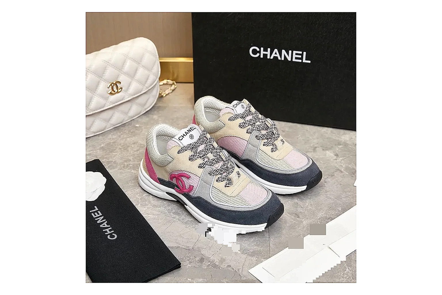 Kako Scout comparison images for Chanel Black White Runner Sneaker thumbnail 6