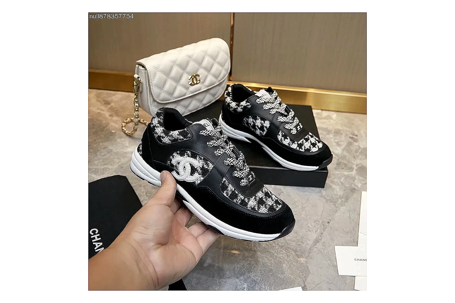 Kako Scout comparison images for Chanel Black White Runner Sneaker thumbnail 4