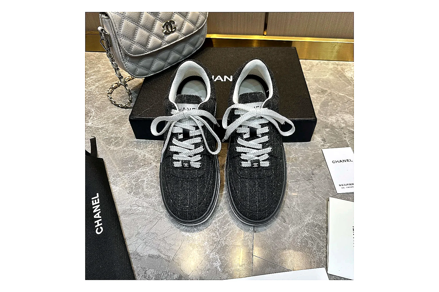Kako Scout comparison images for Chanel Black White Runner Sneaker thumbnail 5