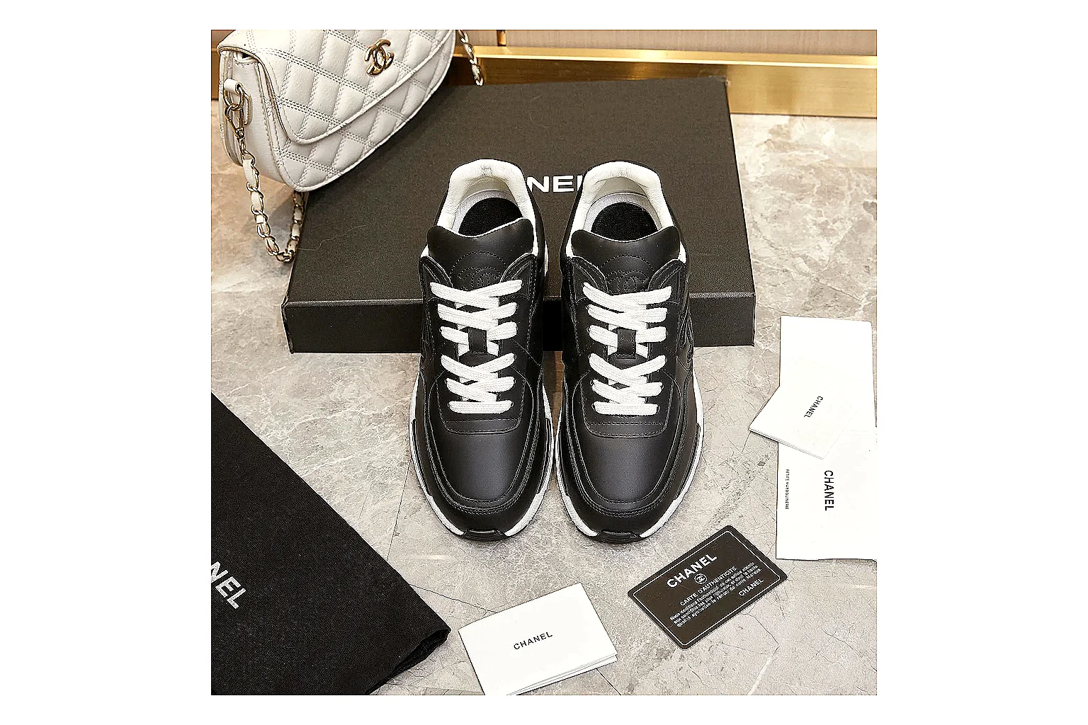 kakoscout.com Chanel Black CC Runner 3705 Black runner product image thumbnail 5