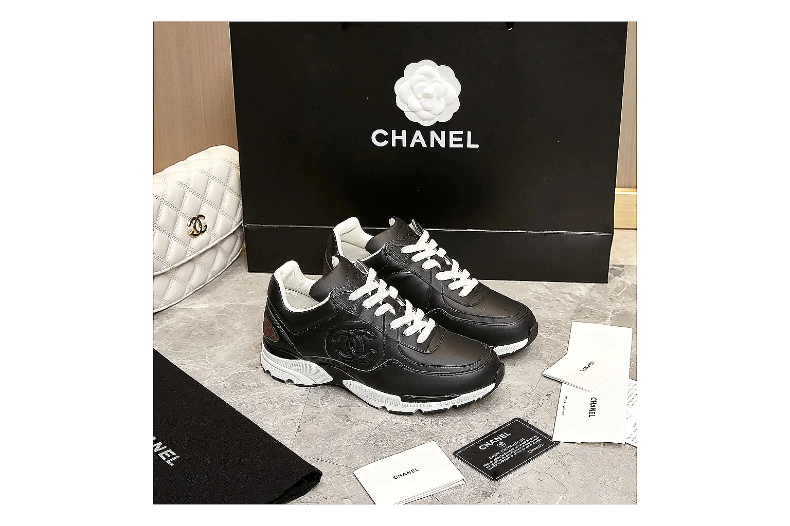 kakoscout.com Chanel Black CC Runner 3705 Black runner product image thumbnail 6