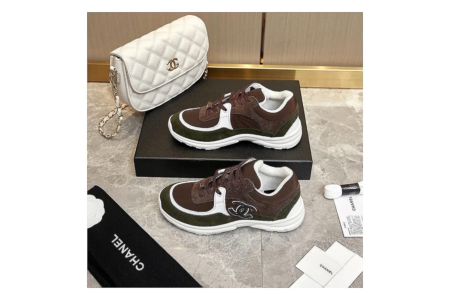 kakoscout.com Chanel Brown CC Runner 2799 Brown runner product image thumbnail 3