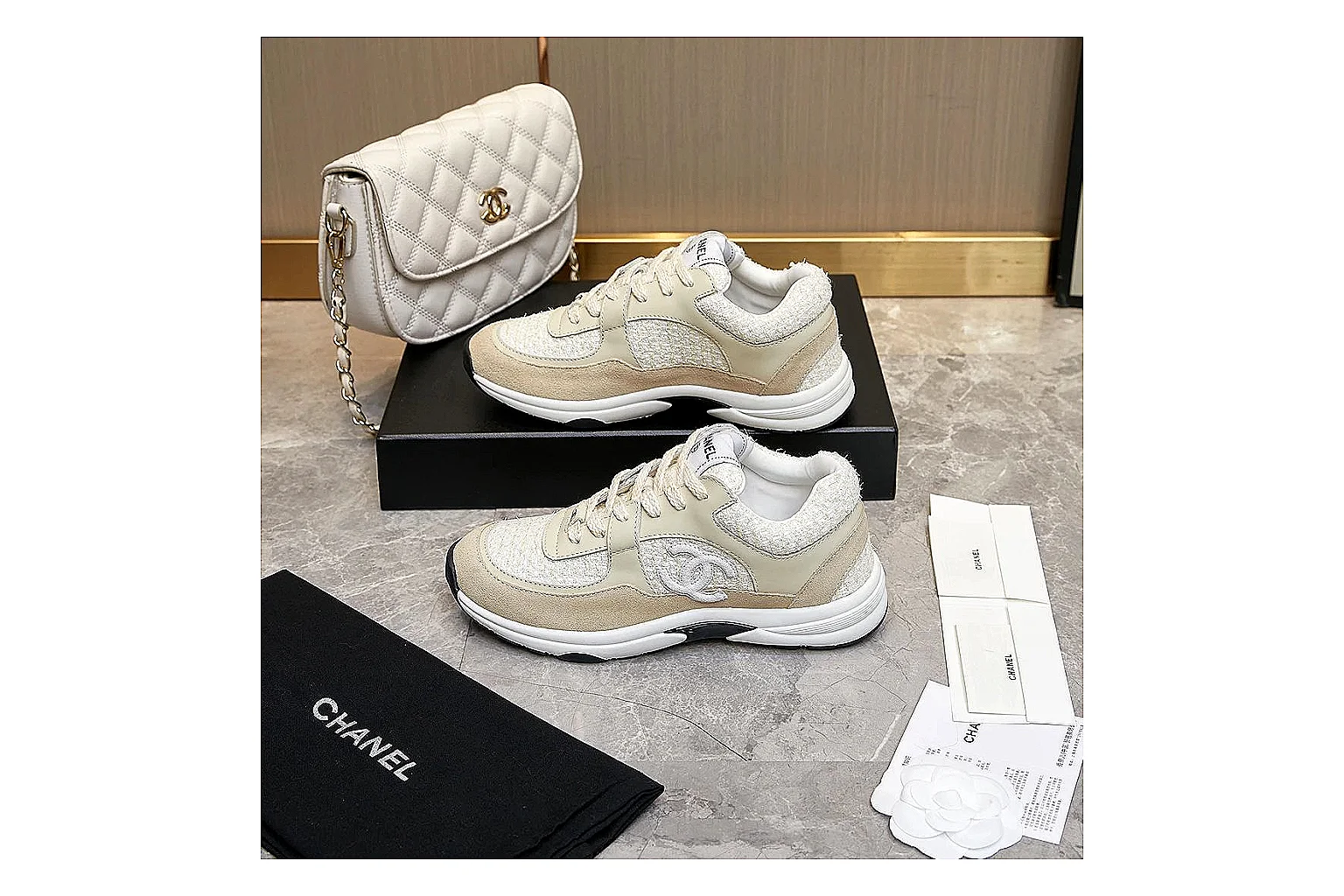 kakoscout.com Chanel Cream CC Runner 2917 Cream runner product image thumbnail 4