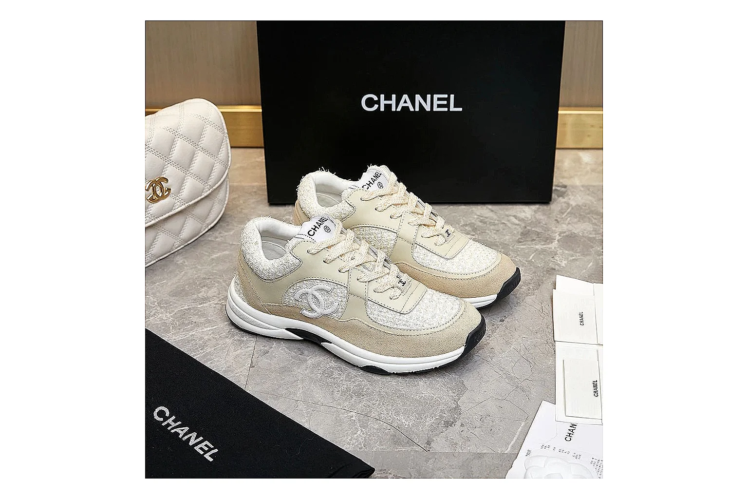 kakoscout.com Chanel Cream CC Runner 2917 Cream runner product image thumbnail 6