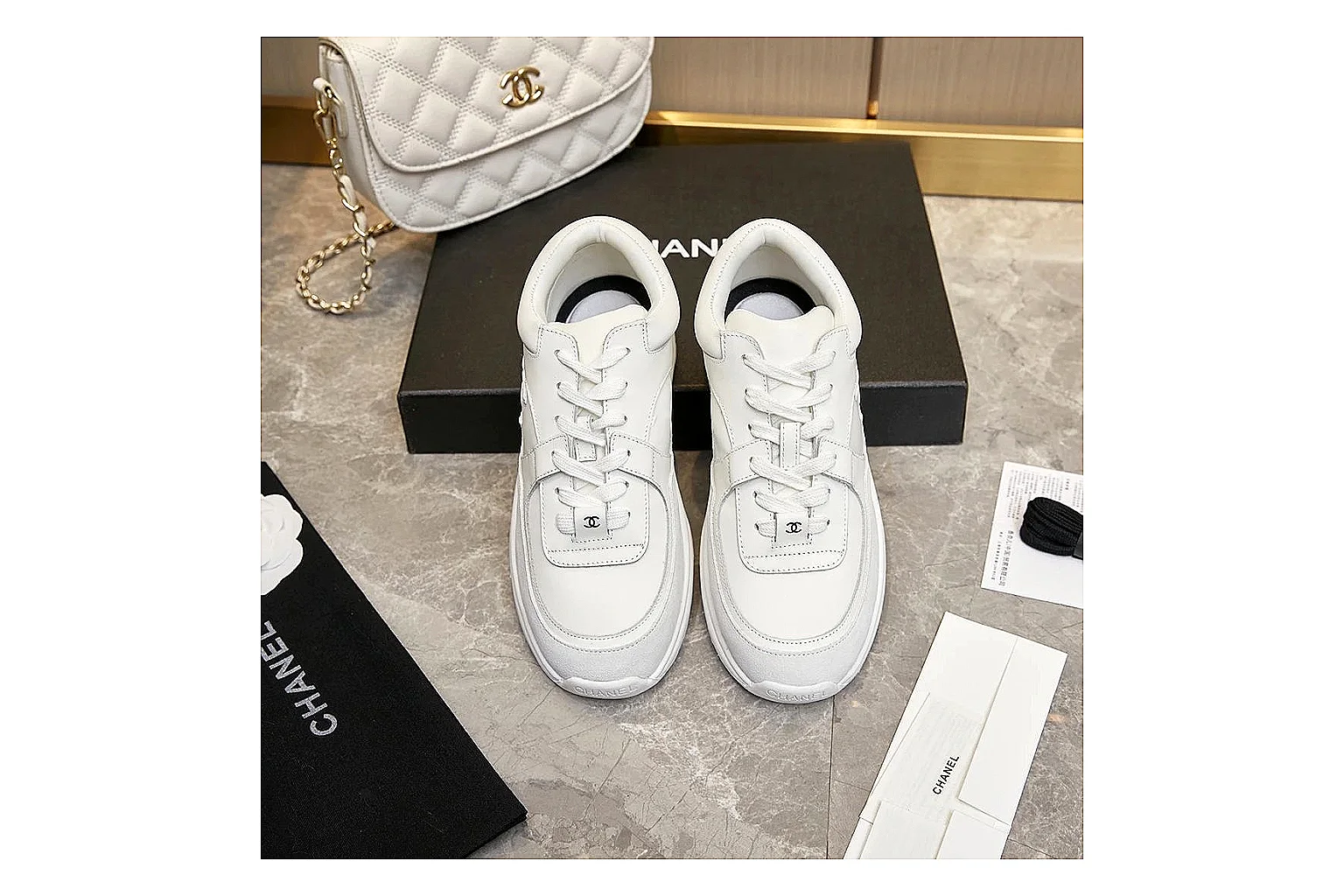 kakoscout.com Chanel White Tonal CC Runner 2766 White Tonal runner product image thumbnail 3