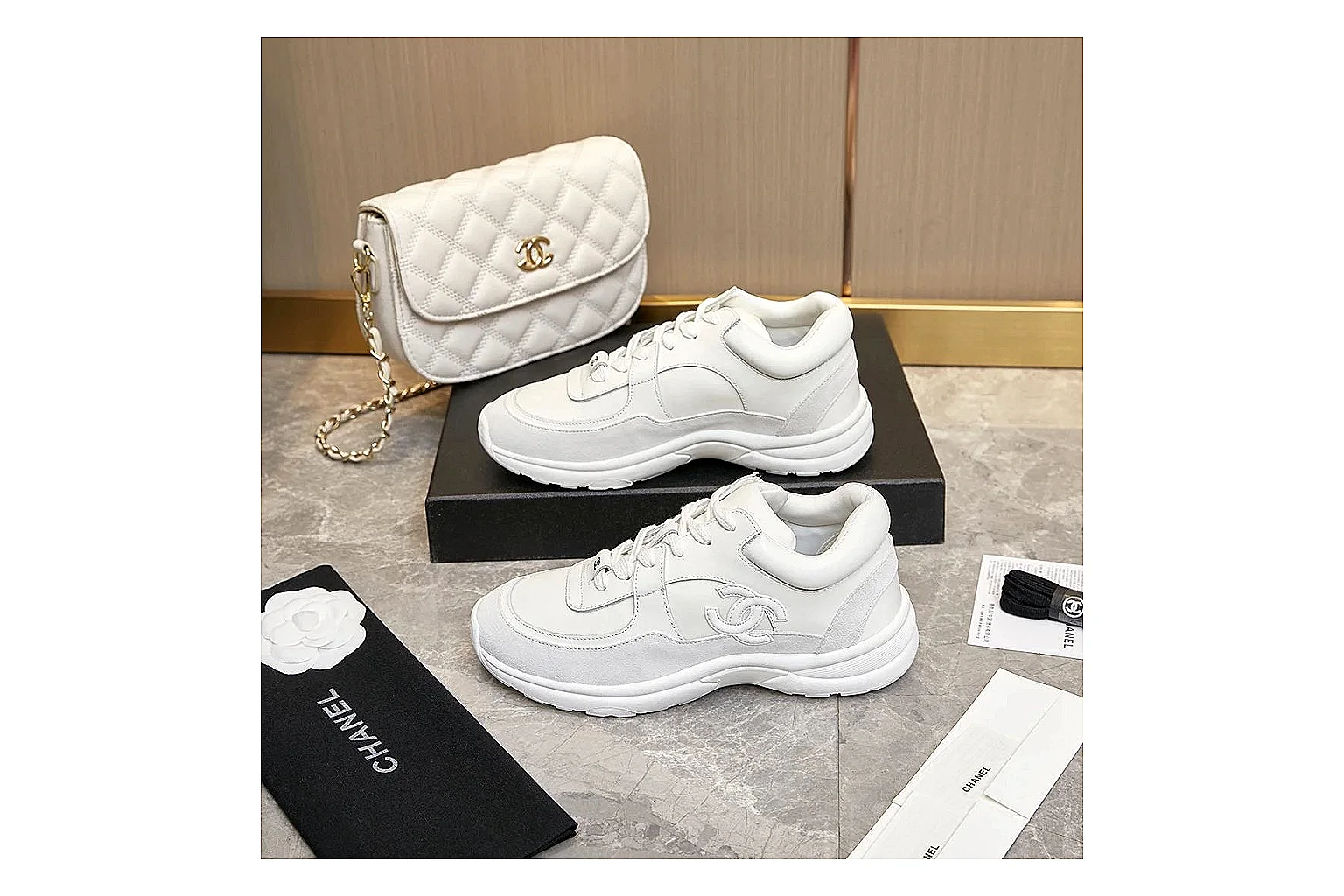 kakoscout.com Chanel White Tonal CC Runner 2766 White Tonal runner product image thumbnail 4