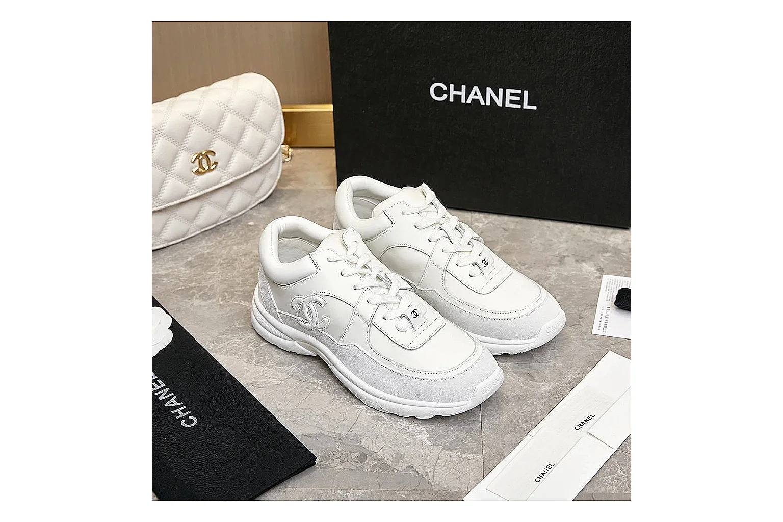 kakoscout.com Chanel White Tonal CC Runner 2766 White Tonal runner product image thumbnail 6