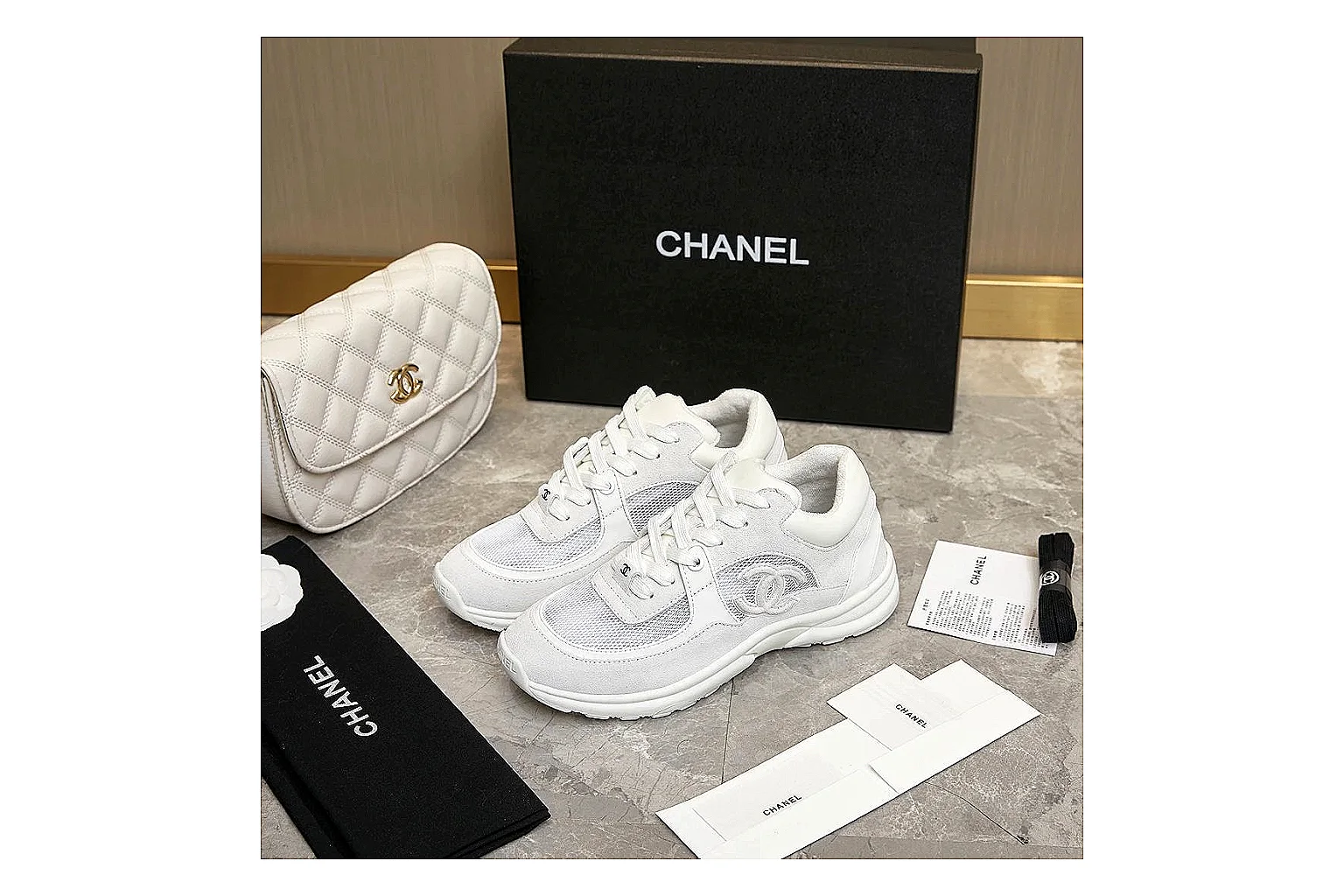 kakoscout.com Chanel White CC Runner 2774 White runner product image thumbnail 6