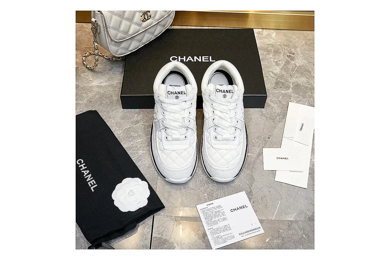 kakoscout.com Chanel White CC Runner 2873 White runner product image thumbnail 5