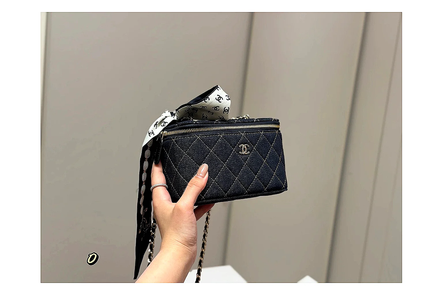 Chanel Quilted Denim Vanity Bag comparison proof image SKU 1194080912 thumbnail 4