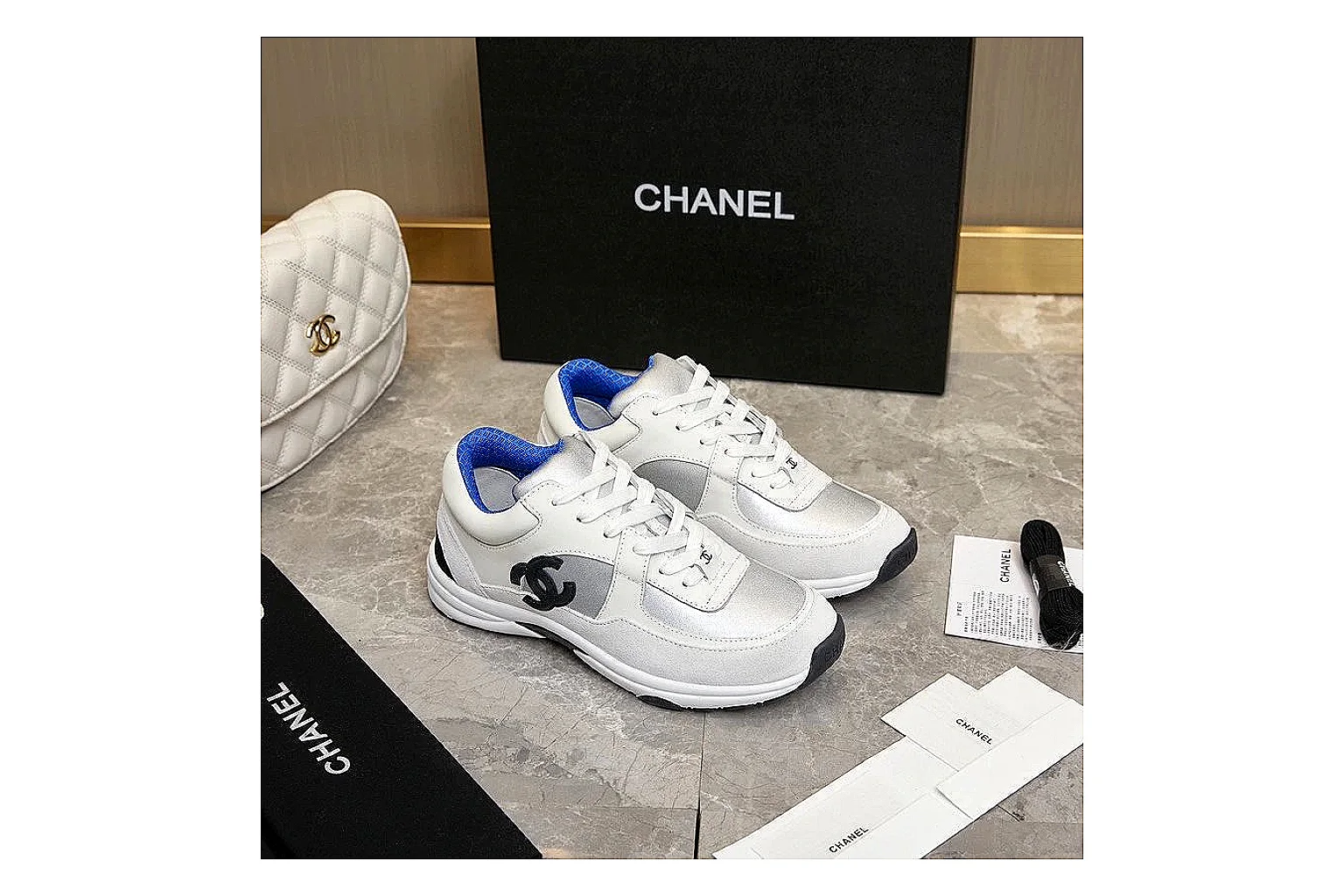 Kako Scout comparison images for Chanel Gray Runner Sneaker