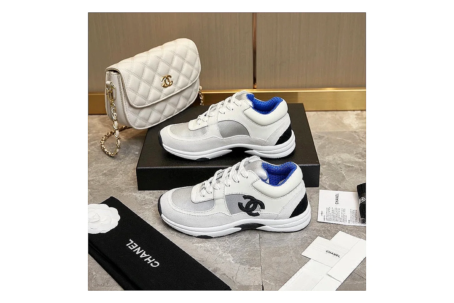 Kako Scout comparison images for Chanel Gray Runner Sneaker thumbnail 4