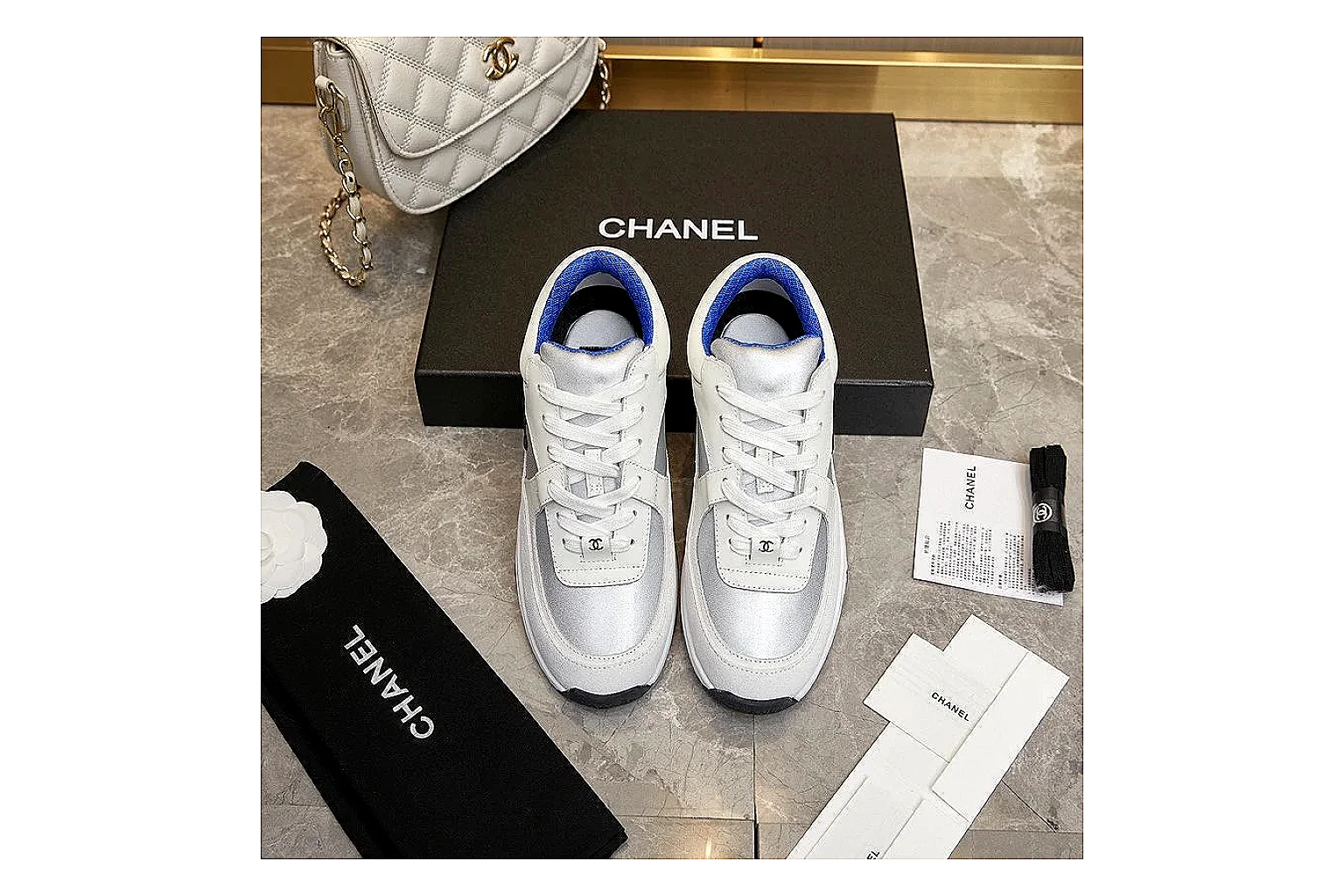 Kako Scout comparison images for Chanel Gray Runner Sneaker thumbnail 5